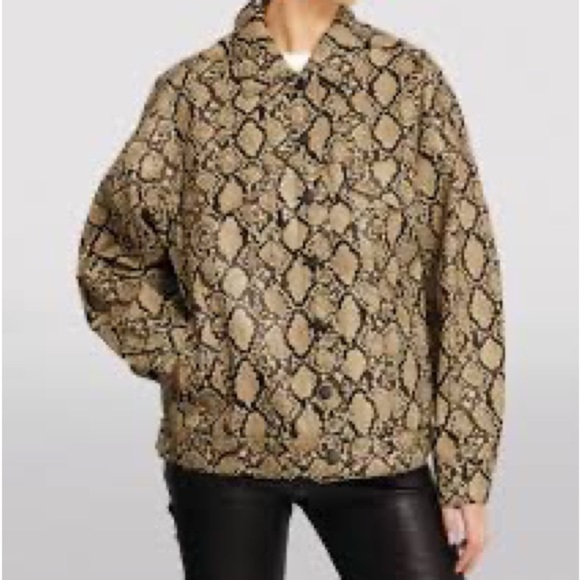 Good American Oversized Trucker Jacket in Snake NWT - Picture 4 of 5
